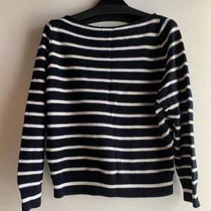 Vince Striped Waffle Shirt Sweater
